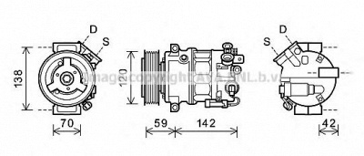 AVA QUALITY COOLING olk576 -  Компрессор, кондиционер